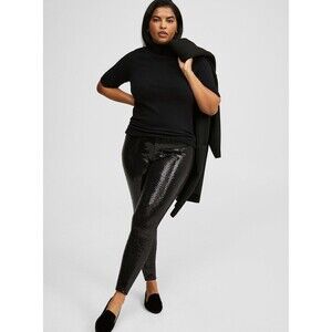 New Torrid Womens Coming Going Sequins Tights Pants Black Size 3X Plus